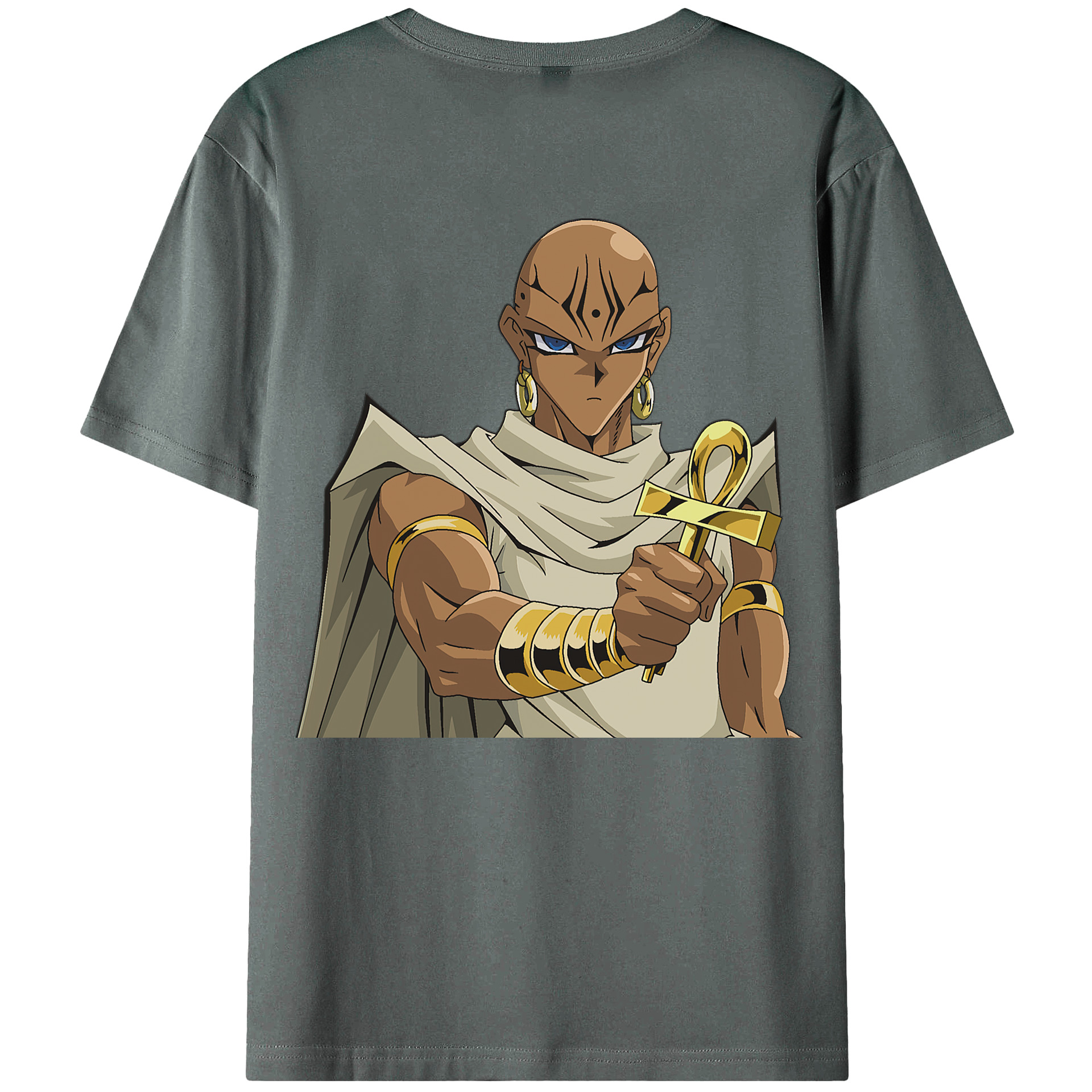 （画像用） 遊☆戯☆王 Yu-Gi-Oh! 綿100％ メンズ半袖Tシャツ（バックプリント） 通気性